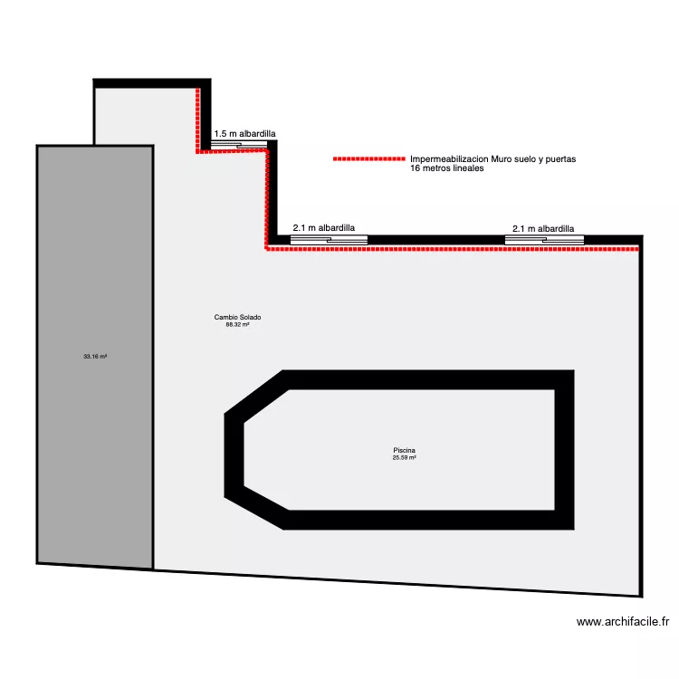 Guatemala 17 a&ntilde;oreta exterior. Floor plan with 