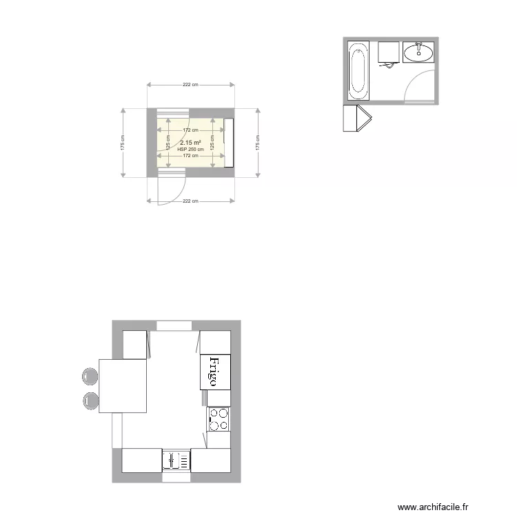 Salle de bain. Floor plan with Salle de bain. Floor plan with