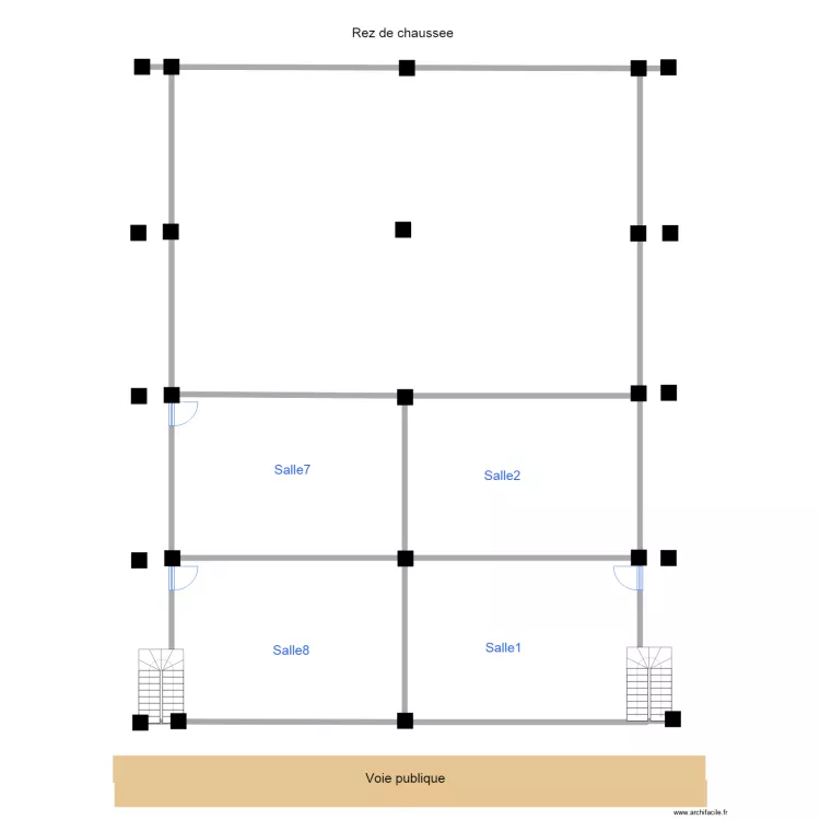 second level. Floor plan with 