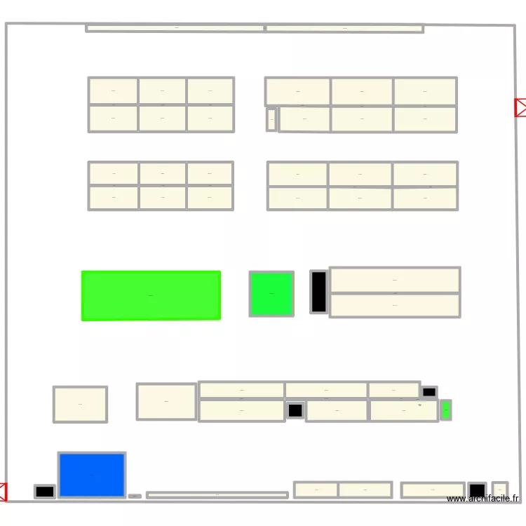 G2 AMOSTRA. Floor plan with 69  and 1967 m²