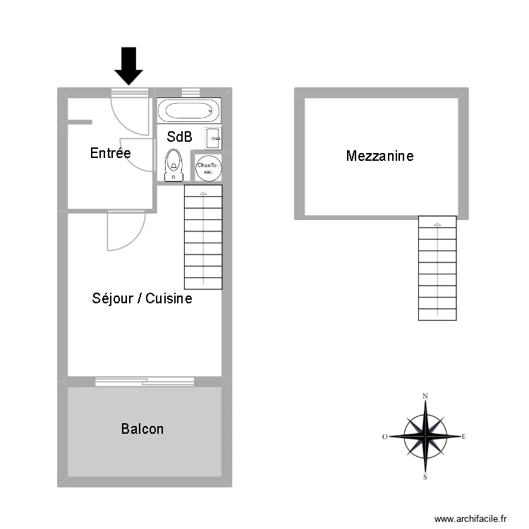 51868 KACZOWKA. Floor plan with 6  and 33 m²