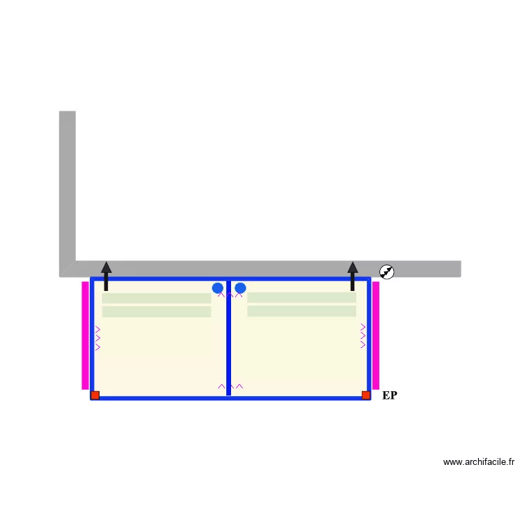 Karaev 1. Floor plan with 1 and 8 m² Karaev 1. Floor plan with 1 and 8 m²