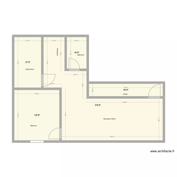 Hagerstown 2. Floor plan with 5  and 66 m²
