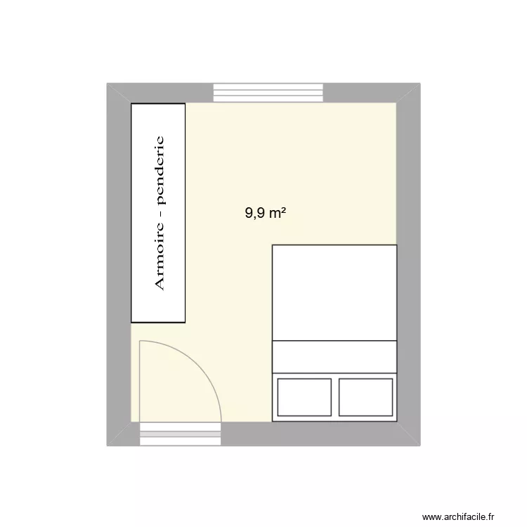 quarto frafa. Floor plan with 1  and 10 m²