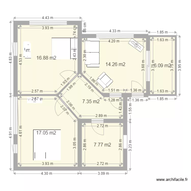 suite. Floor plan with 