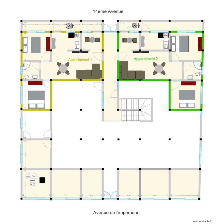 etages frame. Floor plan with 0 room and 0 m2