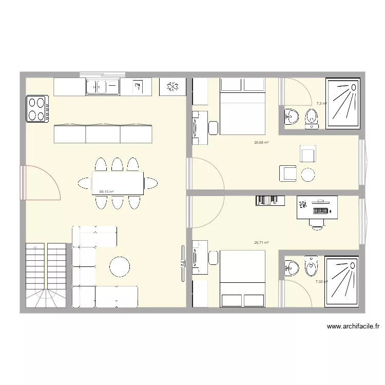 Piso1. Floor plan with Piso1. Floor plan with