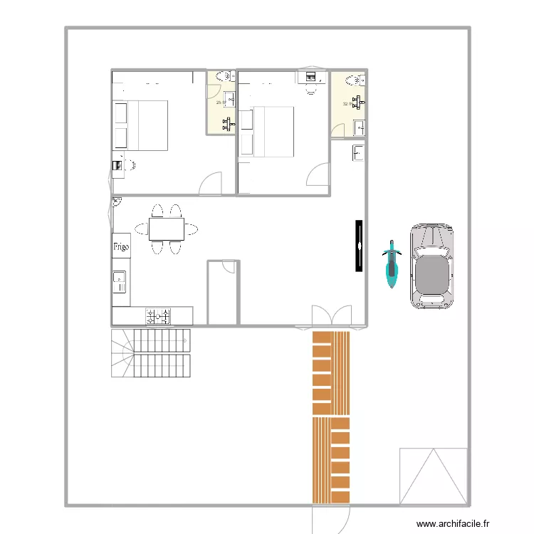 House Plan 1. Floor plan with 