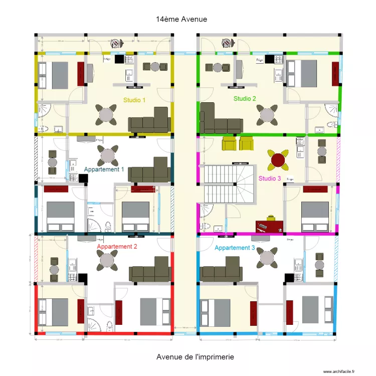 Nyakabiga etages. Floor plan with 