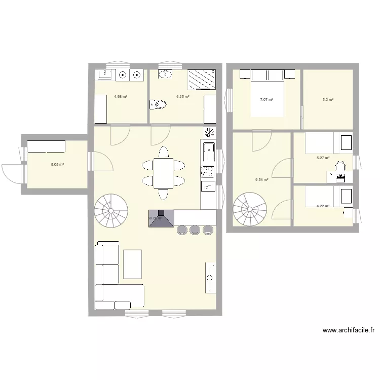 hus 1. Floor plan with 