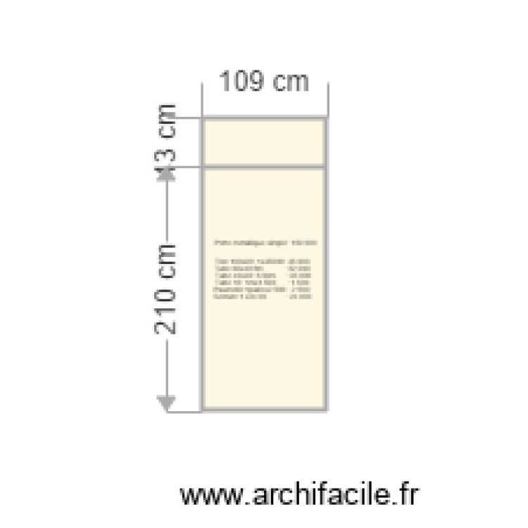 Q10 porte simple. Floor plan with 0 room and 0 m2