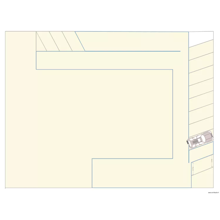 amenagement parking Rutake. Floor plan with 