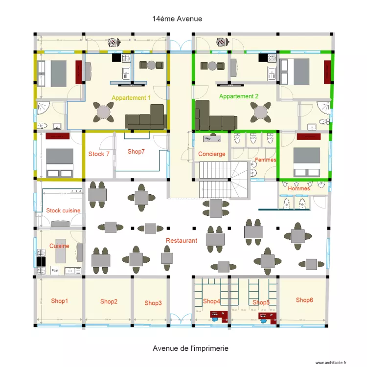 Nyakabiga rdc2. Floor plan with 