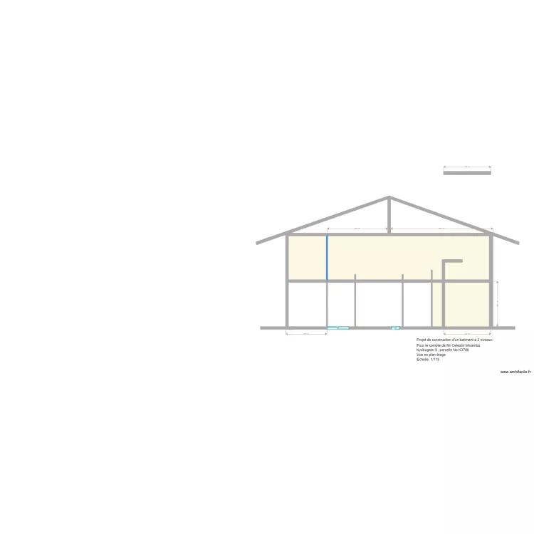 Mwamba facade West. Floor plan with 