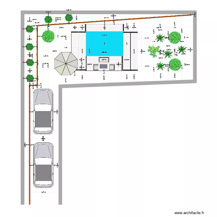 Pool. Floor plan with 
