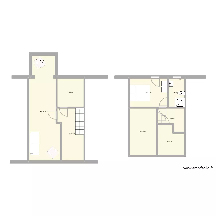 Deresendorfer. Floor plan with 8  and 85 m²