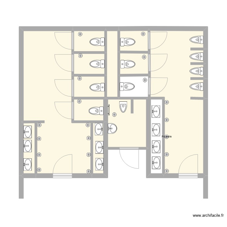 toilettes modele1. Floor plan with 0 room and 0 m2