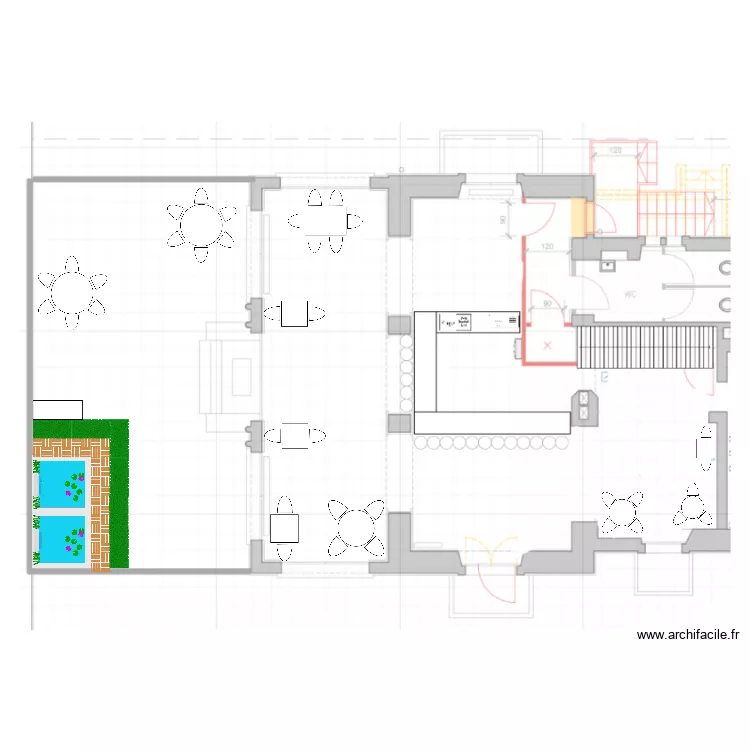 f&b restaurant at SHMS . Floor plan with 