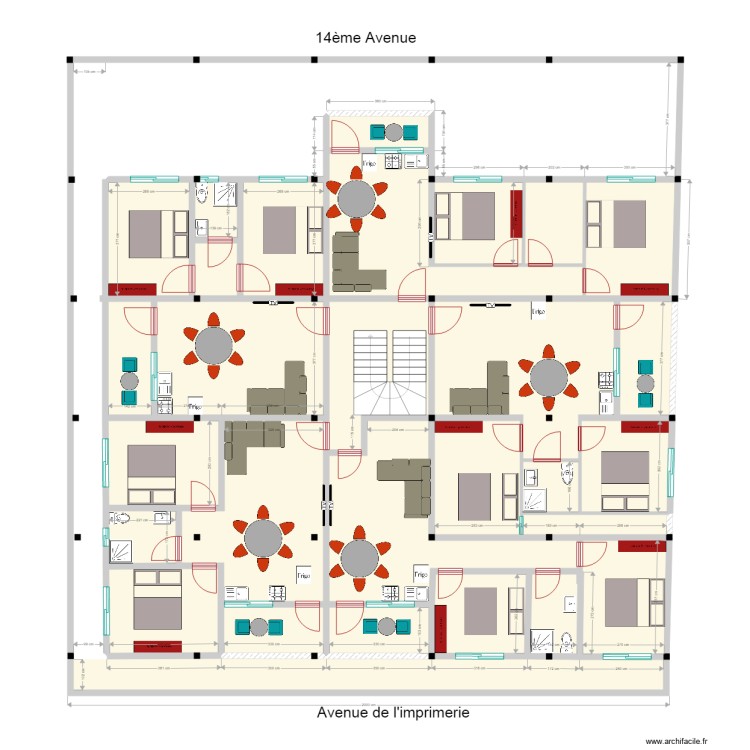 appartementsbis etage. Floor plan with 0 room and 0 m2