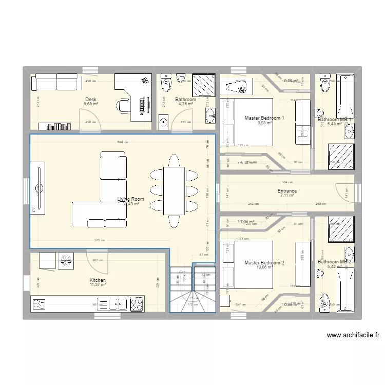 House Nam & Frederic Thai Kitchen. Floor plan with 