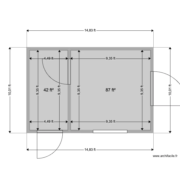 Standard Ex Chamber. Floor plan with 