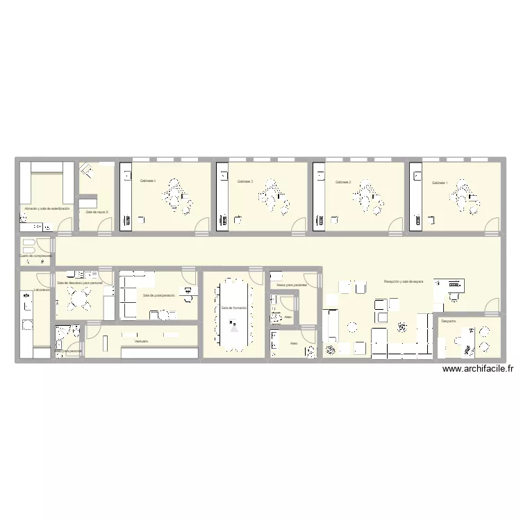 Cl&iacute;nica dental Andrea. Floor plan with 