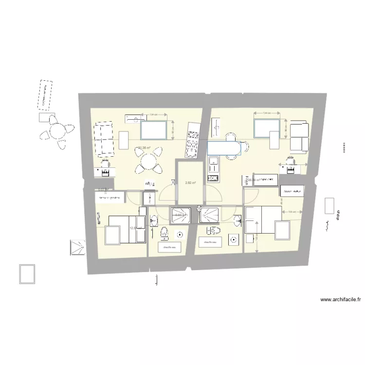 st nicolas Etage 2 V7 essai SUD 5. Floor plan with 