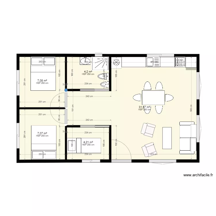 Plan1. Floor plan with 