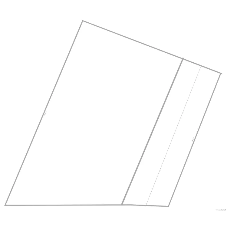parcelle nyabugete apres morcellement. Floor plan with 