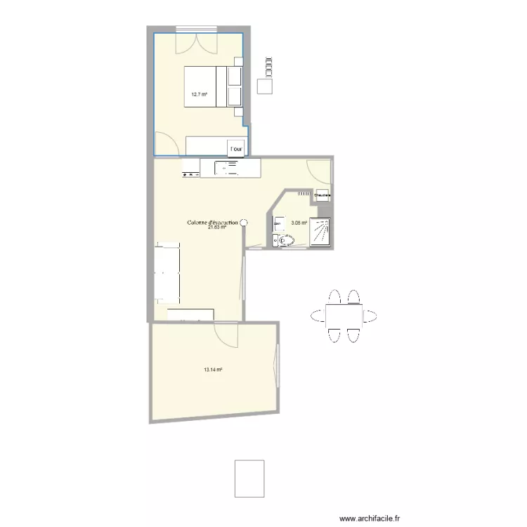 Appart4. Floor plan with Appart4. Floor plan with