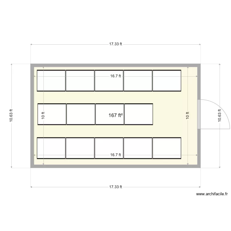 Greece One Room. Floor plan with 