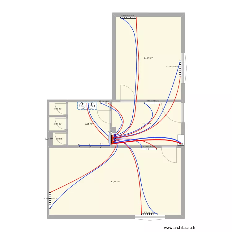 Chauffage المدرسة القرآنية . Floor plan with Chauffage المدرسة القرآنية . Floor plan with