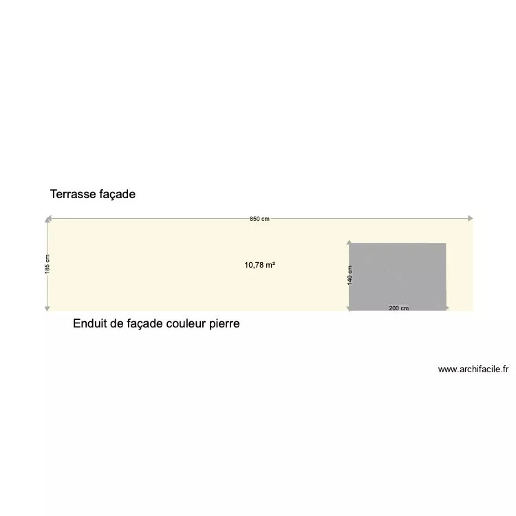 terrasse face. Floor plan with 