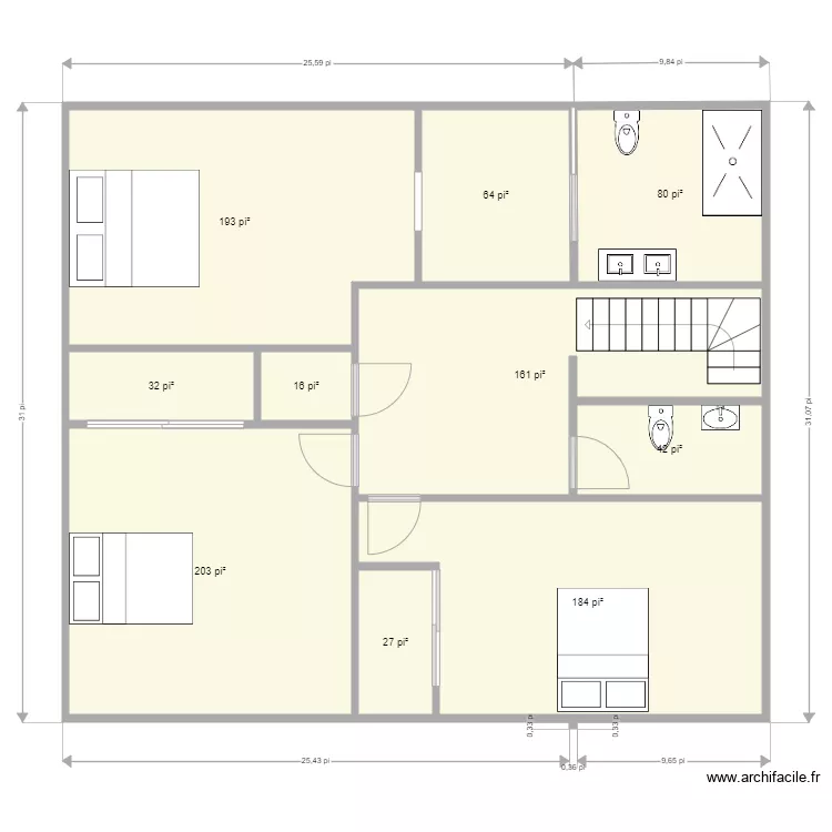 2e étage. Floor plan with 2e étage. Floor plan with