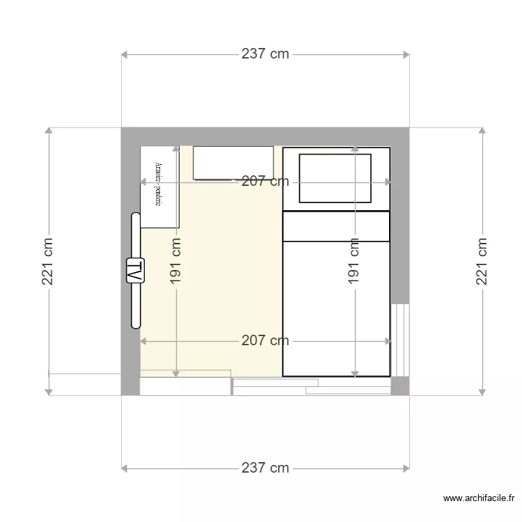 habitacion 3 Magdalena. Floor plan with 
