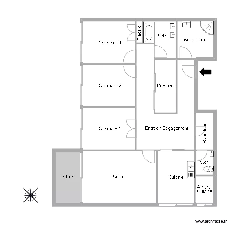 51284 SEBIH. Floor plan with 13  and 103 m²