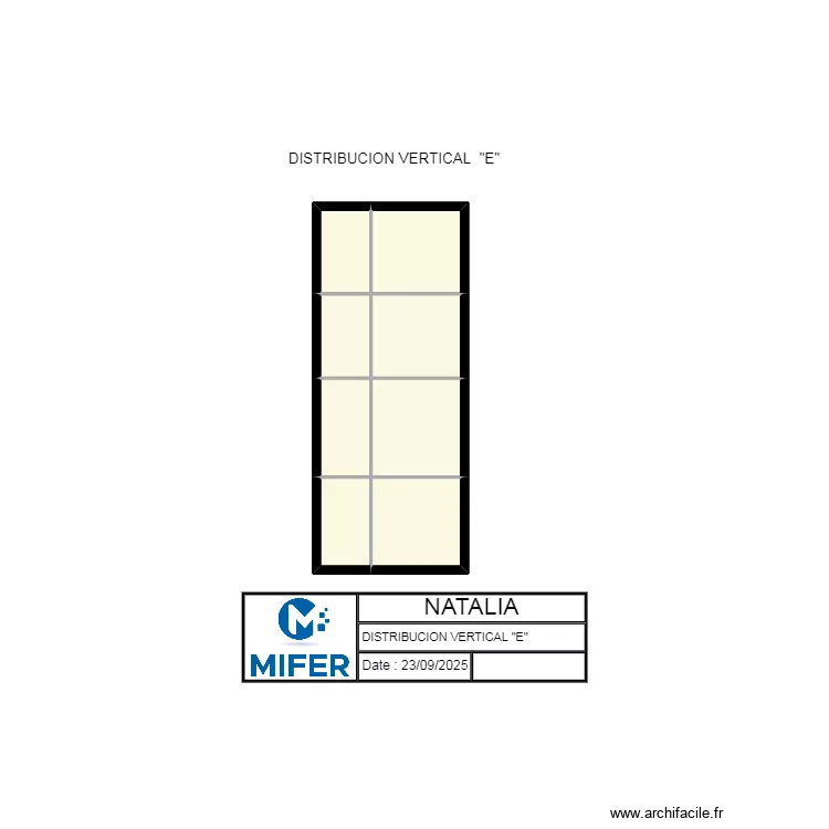NATALIA---- DISTRIBUCION VERTICAL "E". Floor plan with 