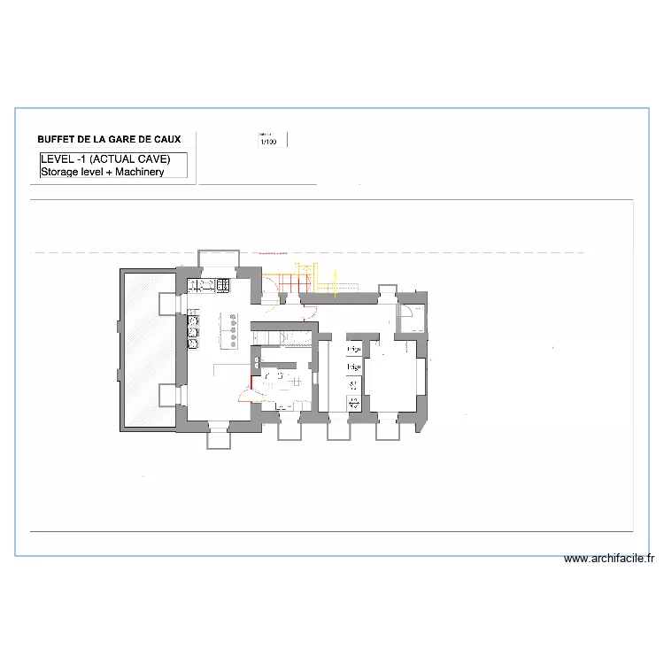 -1 kitchen. Floor plan with 