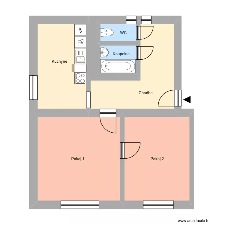 Na N&aacute;břež&iacute; 99, byt 4. Floor plan with 12  and 179 m²