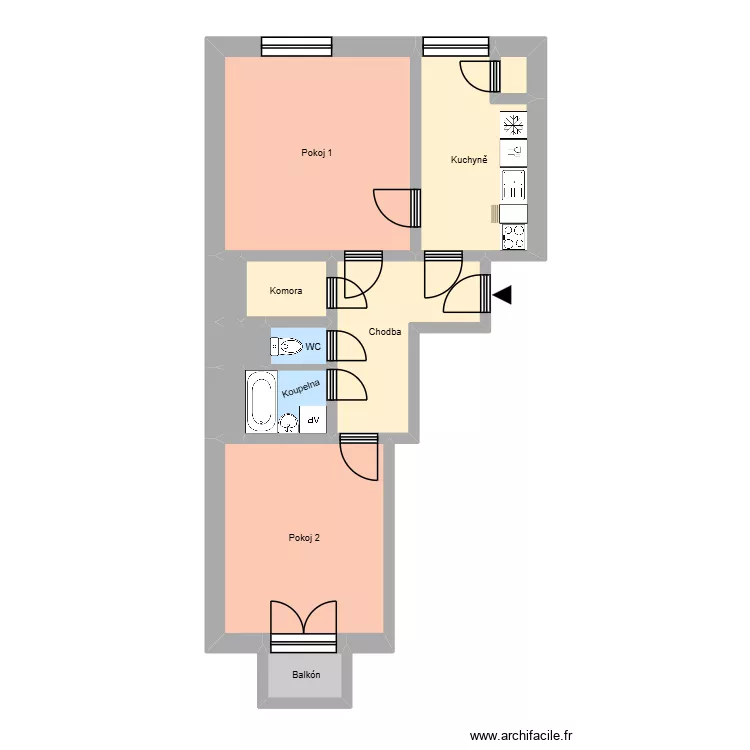 Tylova 206, byt 8. Floor plan with 16 and 178 m² Tylova 206, byt 8. Floor plan with 16 and 178 m²