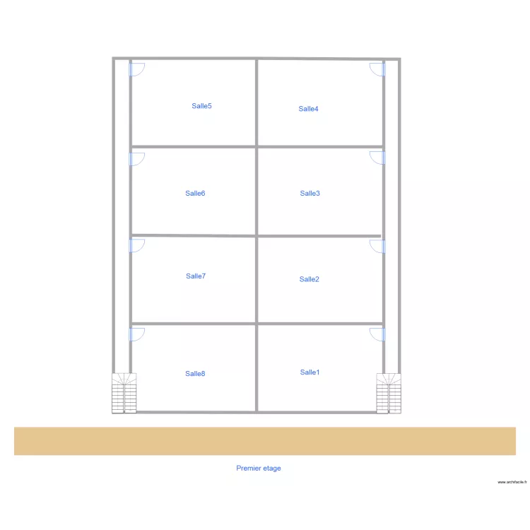 Troisieme niveau. Floor plan with 