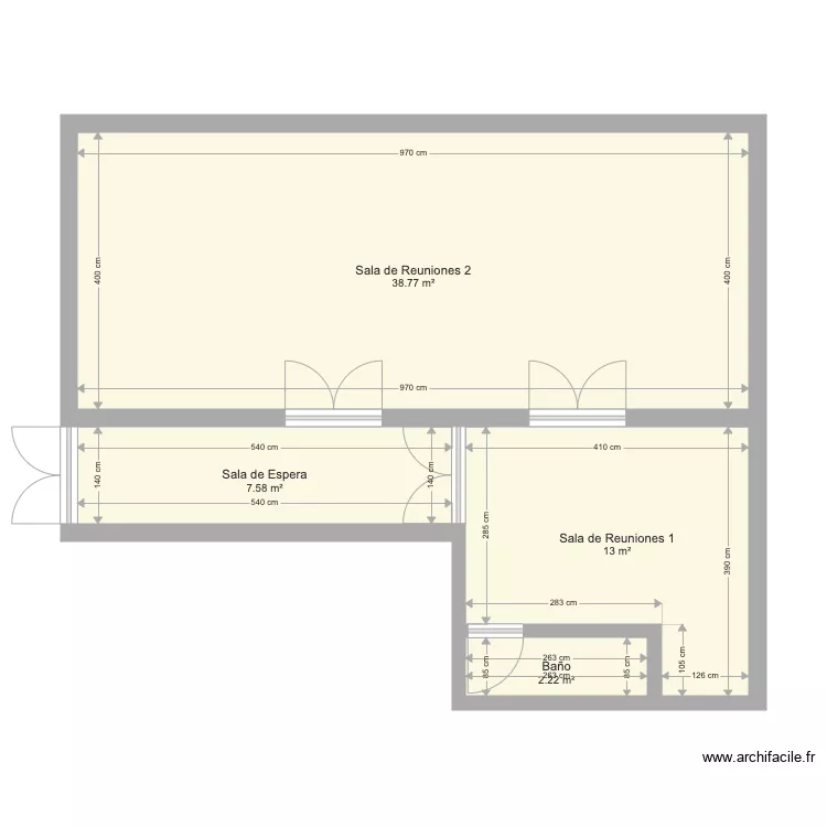 Consultorio Zabala. Floor plan with 