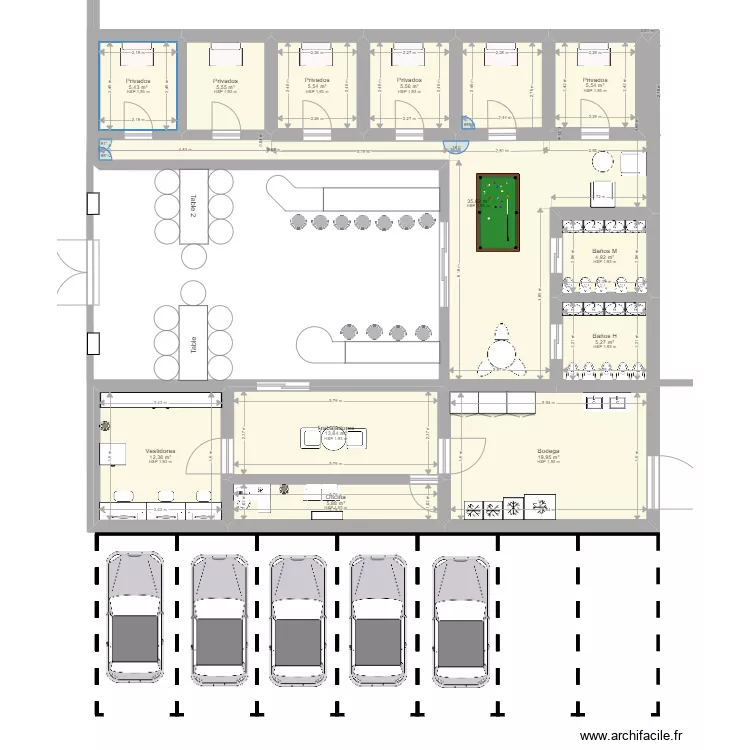 table dan 1. Floor plan with 