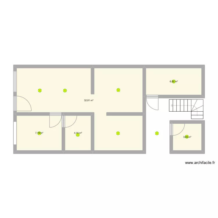 electrificación casa Wilmer Rivas. Floor plan with 5 and 54 m² electrificación casa Wilmer Rivas. Floor plan with 5 and 54 m²