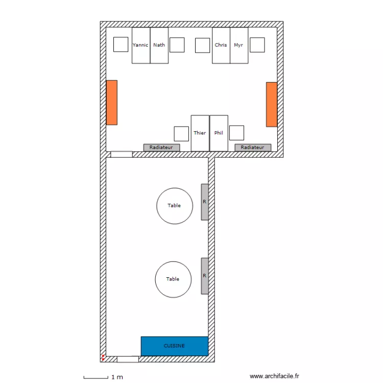 PAC1E. Floor plan with 
