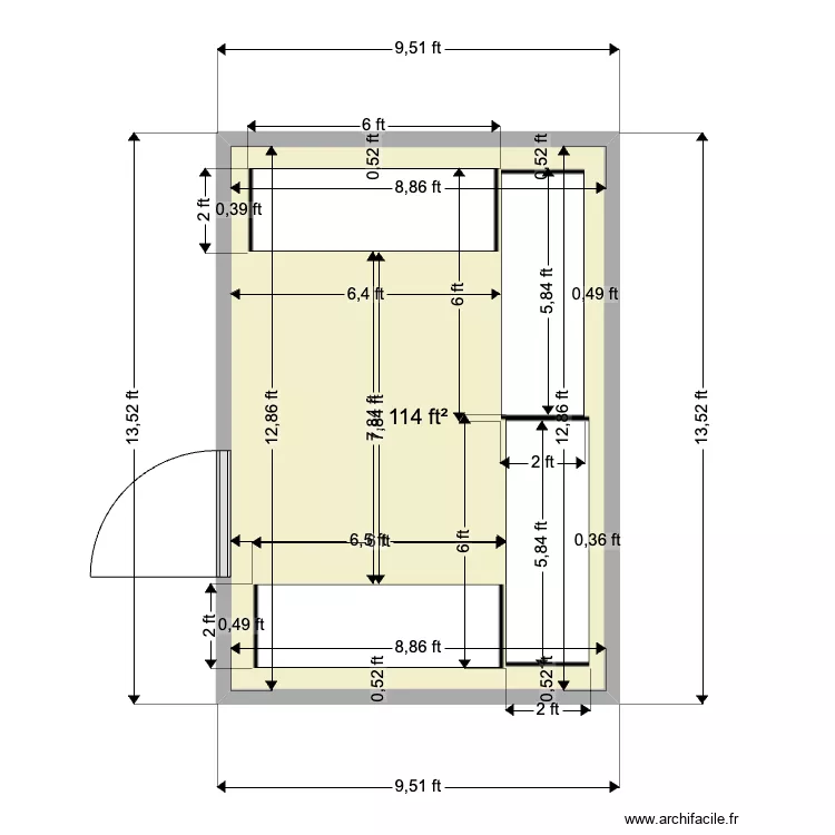 Merck 9.5 x 13.5. Floor plan with 