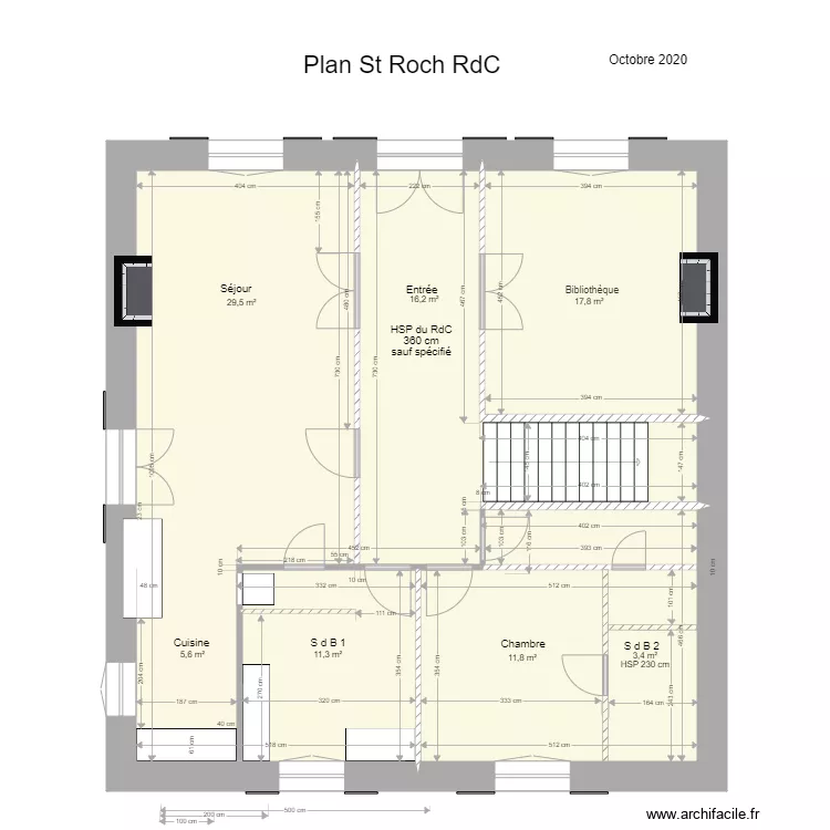 St Roch RdC sans meubles. Floor plan with St Roch RdC sans meubles. Floor plan with