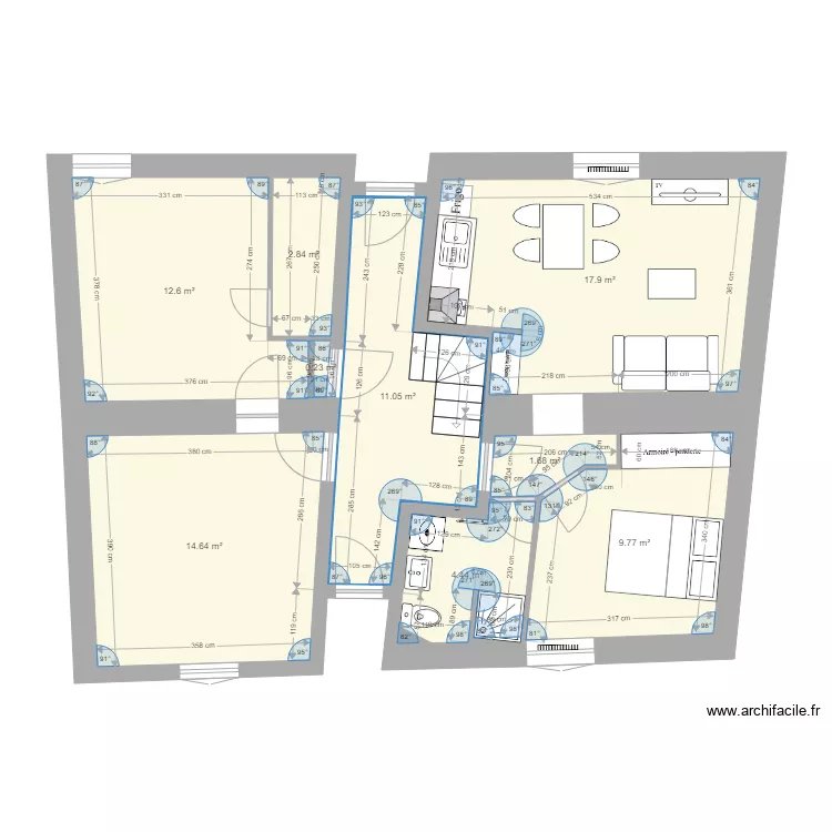 st nicolas rdc v4. Floor plan with 
