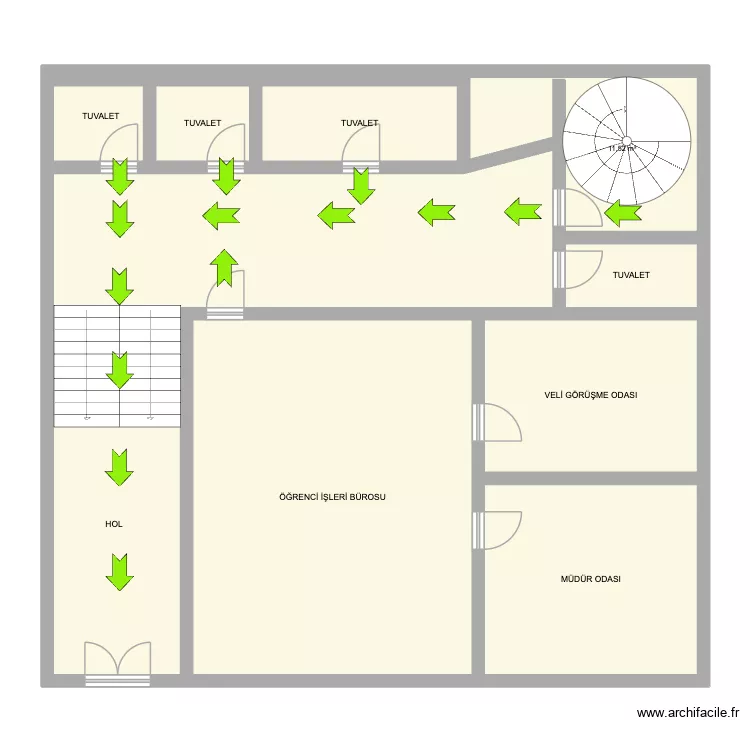 ZEMİN KAT. Floor plan with 9  and 160 m²
