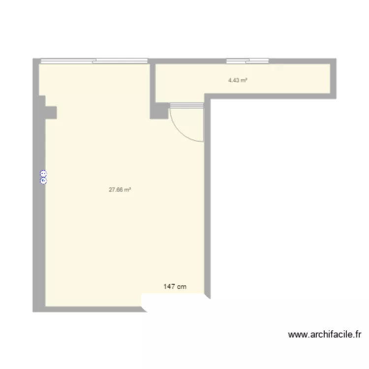 F3 salon et cuisine SABAH. Floor plan with 